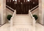 cream marfil marble stairs